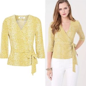 Diane von furstenberg Halle Crepe Wrap Top